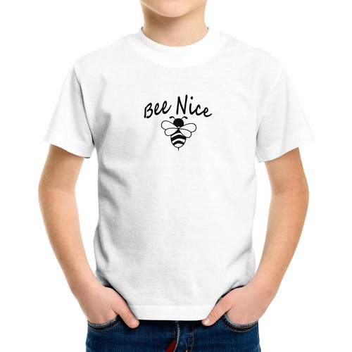 Bee Nice Toddler Kids Boy Tee T-Shirt Infant Baby Bodysuit Clothes Kindness Bee - Picture 13 of 36