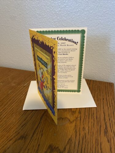 Invito Compleanno Carl Barks Disney Paperino Paperino Paperino 96° 4/12/1997 Le 1000 Card - Foto 8 di 8