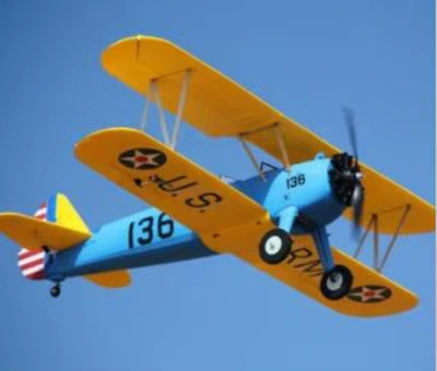 New Product!! Dynam Stearman DY8977 PT-17 1300Mm 4S Biplane RC Airplane PNP