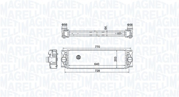 MAGNETI MARELLI 351319205050 Intercooler, charger for MERCEDES-BENZ,VW