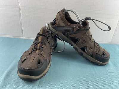 Eddie Bauer Men Shoes Brown 9 M Leather Rainier Hiking trail  display picture 3