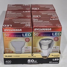 Box of 6 Sylvania 50 W White High Definition LED PAR16 Dimmable 400 Lumens