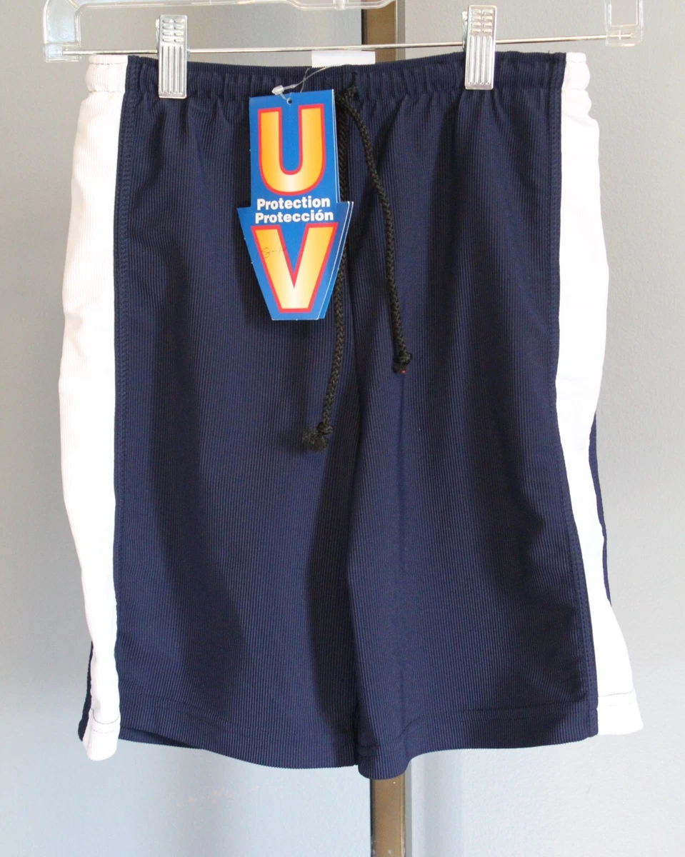 Sun Smart Boys UV Protection Swim Shorts Youth Small 8 10 Navy