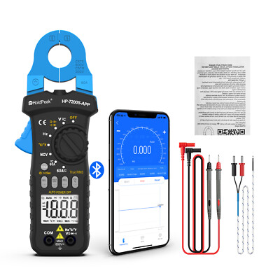 Digital Clamp Meter 6000 Count Multimeter Voltage True RMS AC Current Tester APP
