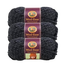  3 Pack Lion Brand 640-303K Wool-Ease Thick  Quick Bulky Yarn, Constellation