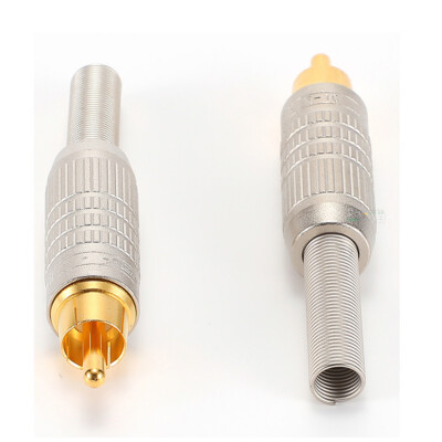 RCA Solder 3.5 6.35mm TS TRS Audio Plug Jack Speaker Cable Connector HI-FI - lot