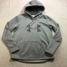 Under Armour Hoodie Womens Small Gray Pullover Storm1 Sweatshirt