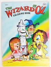 The Wizard of Oz Coloring Book VINTAGE 1975 Playmore Vic Cantone Cover UNCOLORED