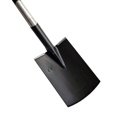 Gärtnerspaten Griff mit D-Form Aluminium-Stiel Bauspaten schwarz/silber