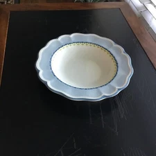 Lenox Provencal Garden Blue Rim Soup Bowl With Floral Design On Inside Edge NWOT