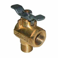 Groco 1/2" NPT 90 Degree Flow Path Bronze Fuel Shut-Off Valve FV-590