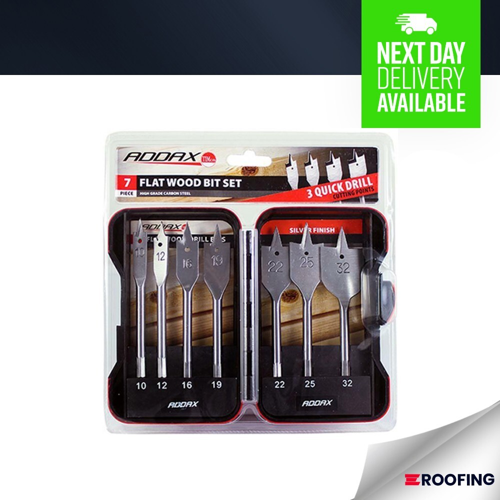 Timco Quick Release Flat Wood Drill Spade Bit Set *7 pieces*