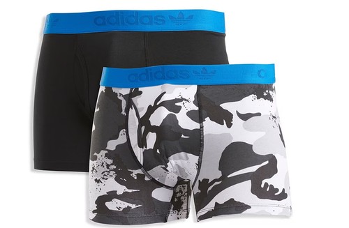 BOXER UOMO ADIDAS ORIGINALS COMFORT FLEX COTONE CONFEZIONE 2 UK M,L,XL NUOVI - Foto 1 di 2