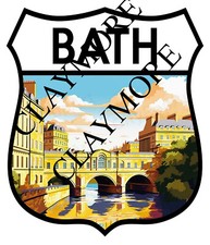 Bath Somerset Cheddar Roman Travel  car sticker camper van Motorcycle truck