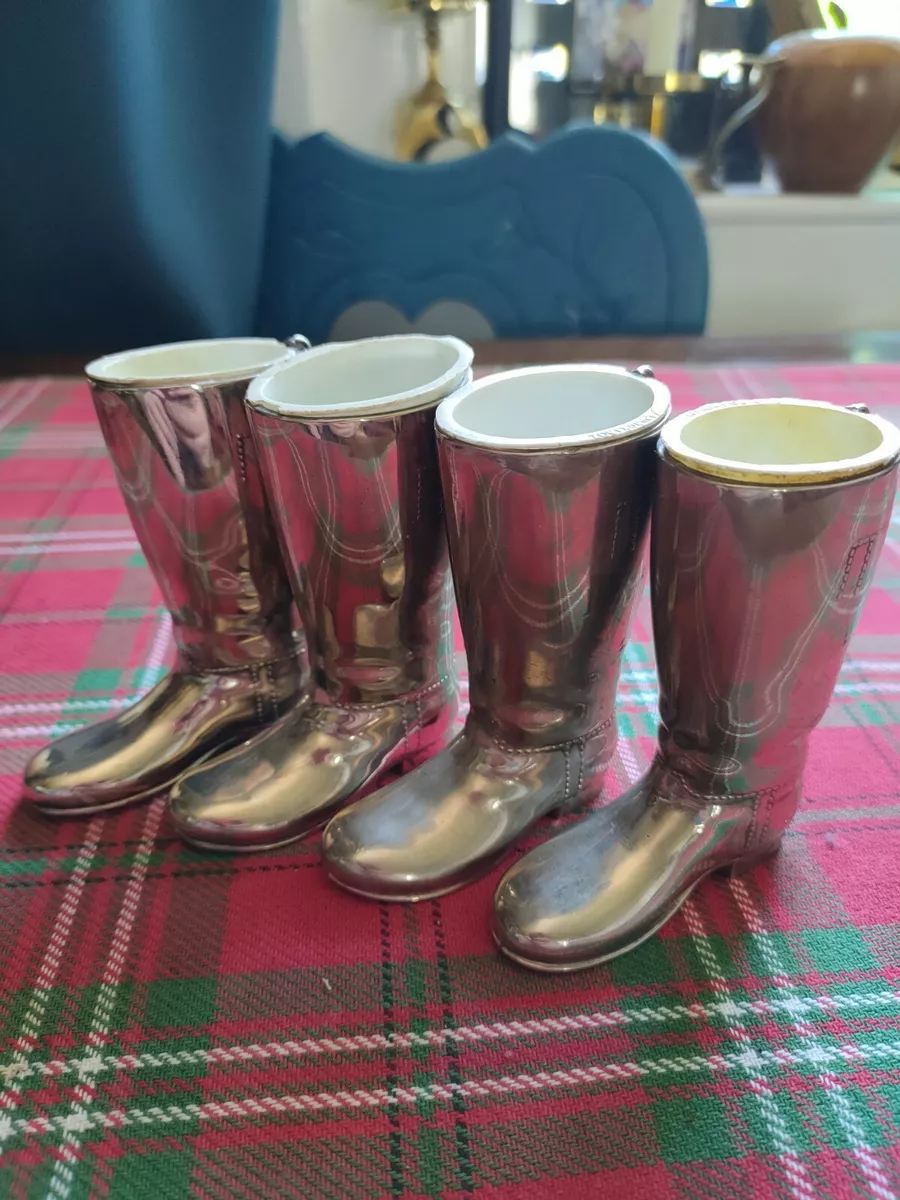 Silver wellington best sale boots