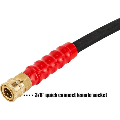 Tubo Idropulitrice 50FT 4000PSI Filo Acciaio Treccia Connessione Rapida Resistente Nuovo - Foto 3 di 7