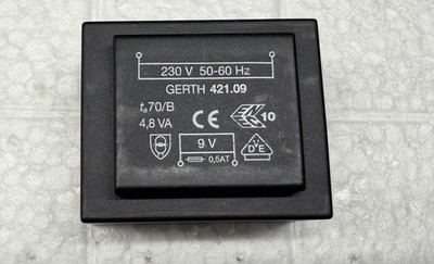 GERTH Transformator 421.09 230V auf 9V 533mA 4,8W Printtrafo PCB