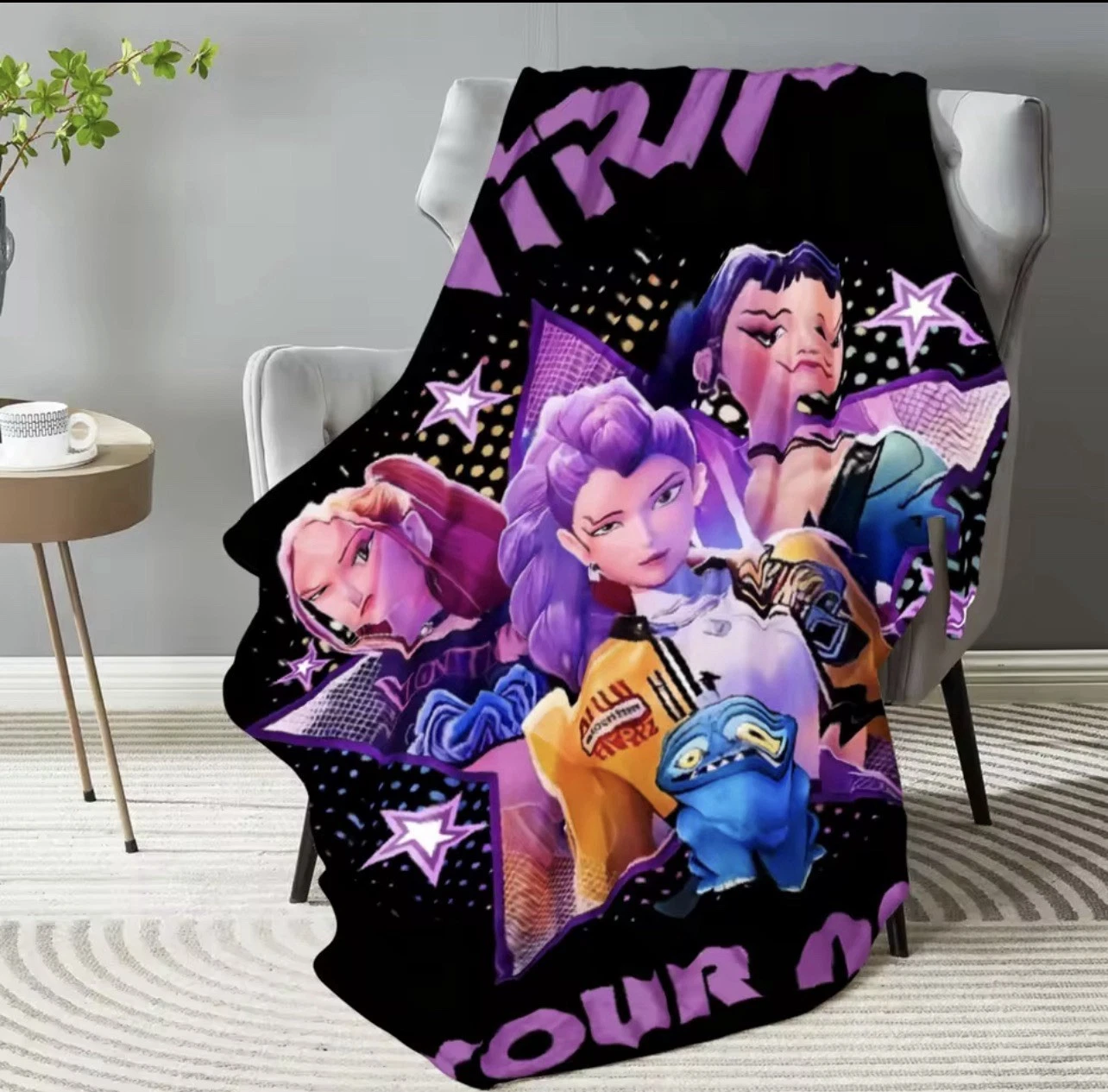 Kpop Demon Hunter Customizable Blanket