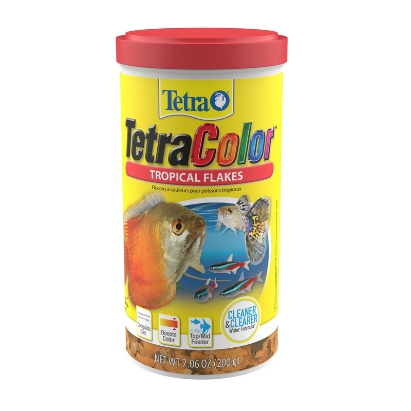 Copos de color tropical alimento para peces fórmula de vida activa nutrición de agua clara nuevo Foto 2 de 4