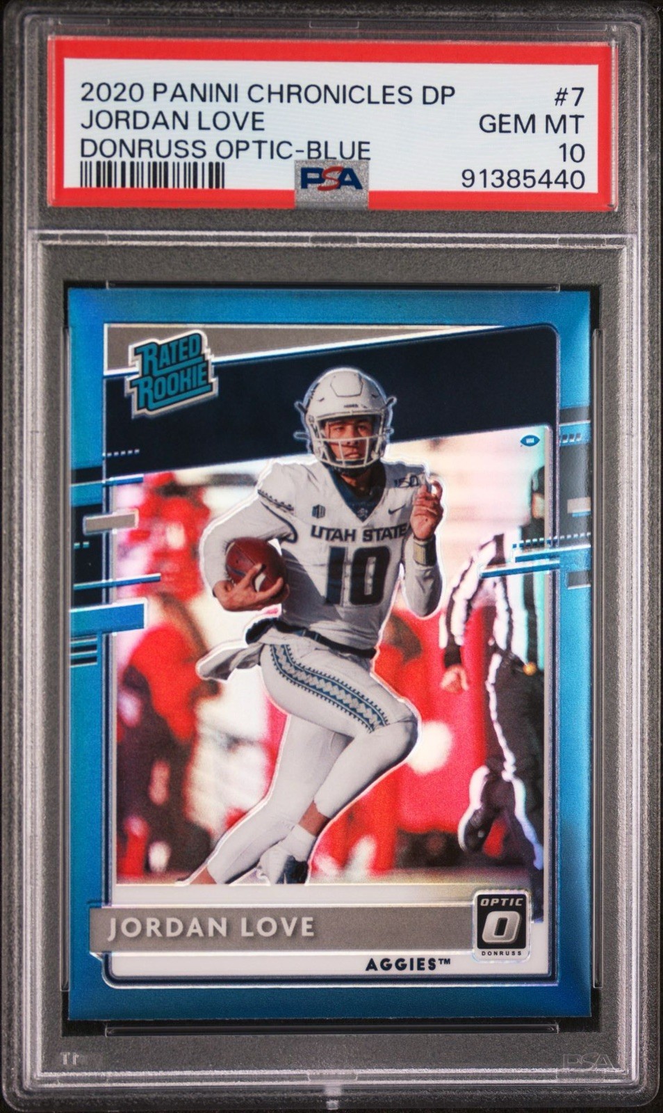 Jordan Love Panini Chronicles Draft Picks Donruss Optic Rated Rookies #7 Blue