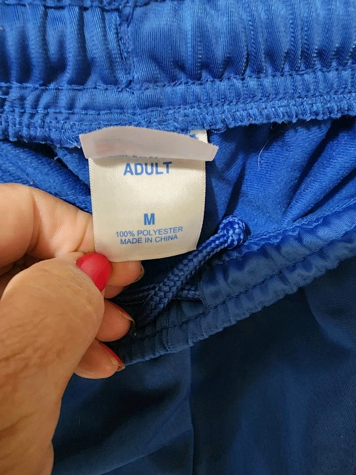 soffe royal blue stripe pants medium Unisex 30"waist X 32" Length Zip Bottom - Image 4 of 4