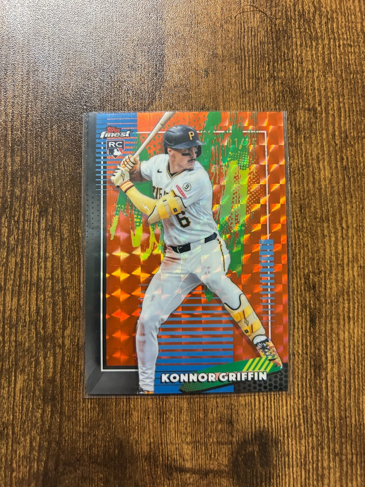 2026 Topps Finest Konnor Griffin Rookie Card Orange Geometric Refractor 01/25 #6