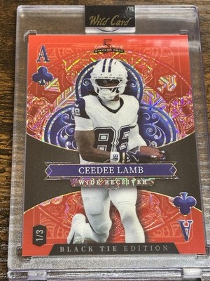 2026 Wild Card 5 Card Draw Black Tie Edition Ceedee Lamb 1/3 Red Ace Of Clubs