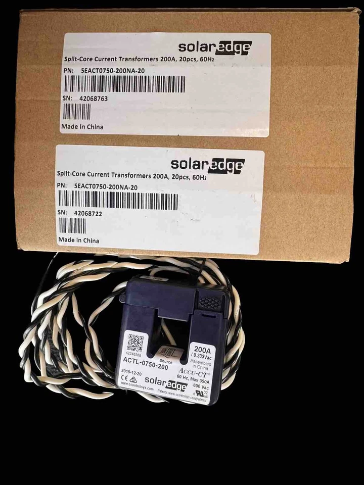 Transformador de corriente de núcleo dividido (CT) 200A 60Hz SolarEdge ACTL-0750-200 ACCU Foto 2 de 3