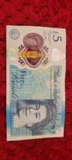 AK 47 5 Pound Note with Low Serial Number 123746  Circulated Good Condition