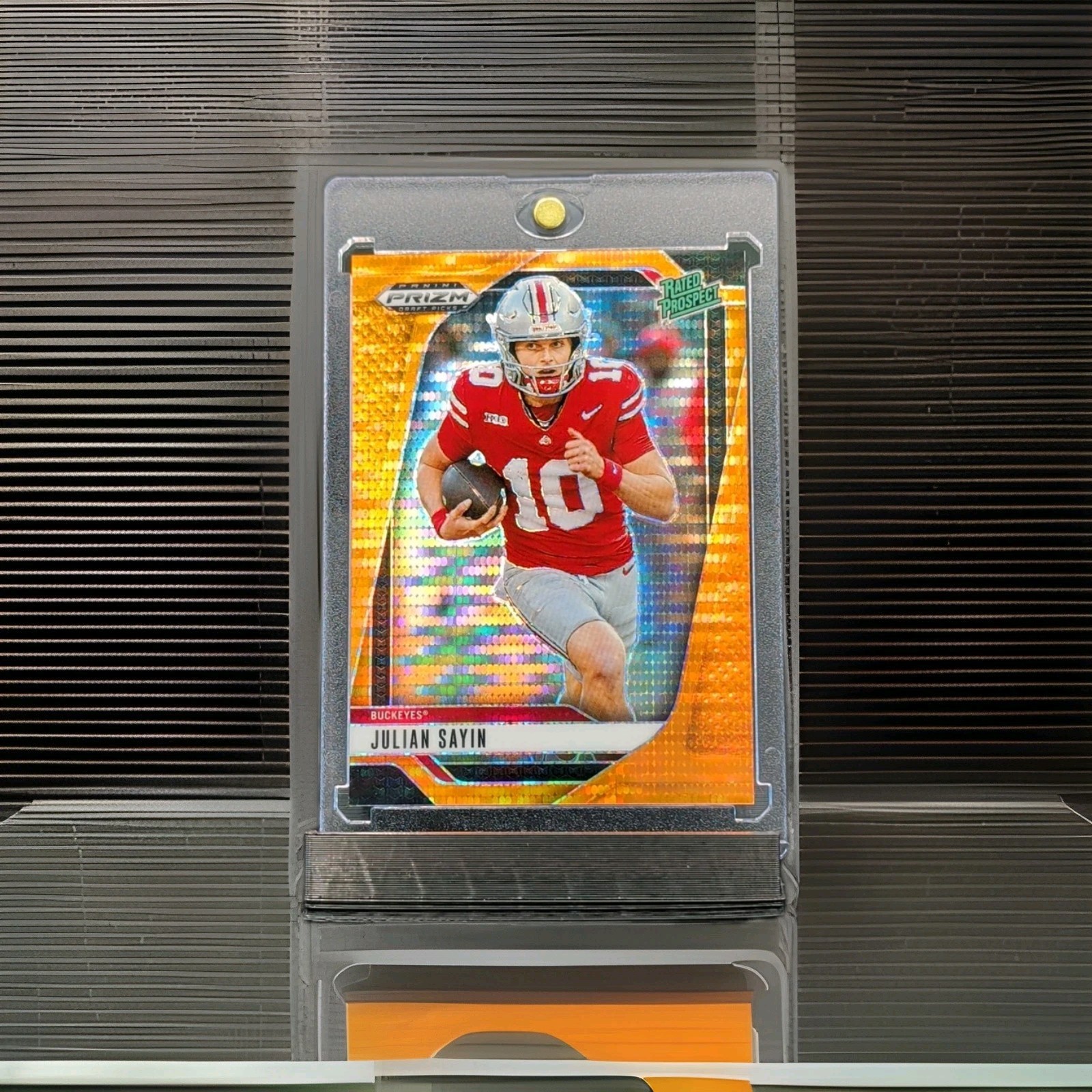2025 Panini Prizm Draft Picks - Julian Sayin #161 Orange Pulsar Prizm /75 🔥🔥🔥