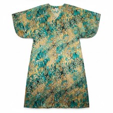Oscar de la Renta Caftan Womens Size XL Silky Geometric Dress Resort Lounge Robe