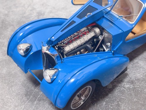 AUTOart 1/18 Bugatti Type 57SC Atlantic 1938 Blue Wire Wheels Signature JAPAN - Picture 4 of 8