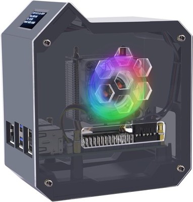 GeeekPi Mini Tower Case Kit for Raspberry Pi 5 with ICE Tower Cooler 0.96 OLED