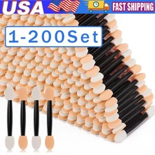 30Pcs Disposable Eyeshadow Brush, Double Ended Sponge Eye Shadow Applicator