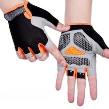 Anti Slip Shock Breathable Half Finger Gloves Breathable Cycling Gloves Fitness