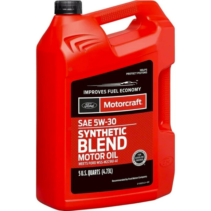 (2 pack) Motorcraft Synthetic Blend Motor Oil, 5W-30 - A premium - 5 quart jug