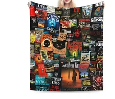 New STEPHEN KING Full Collection Collage Fleece Throw Blanket (50x60")