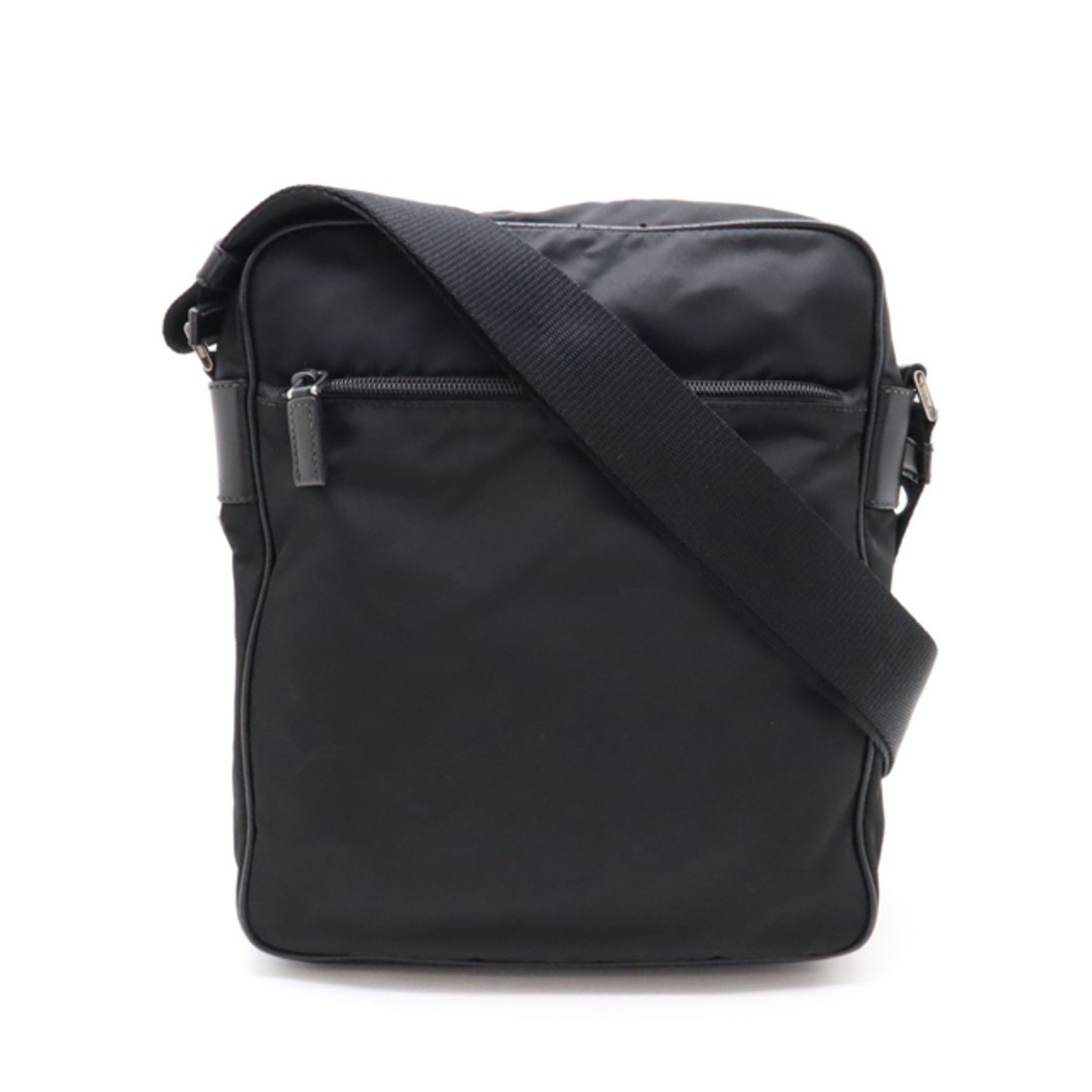 Prada Nylon Messenger Shoulder Bag in Nero Black with Silver Hardware