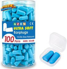 100 Pairs Ear Plugs Bulk NRR 32Db Soft Foam Ear Plugs for Sleeping Noise