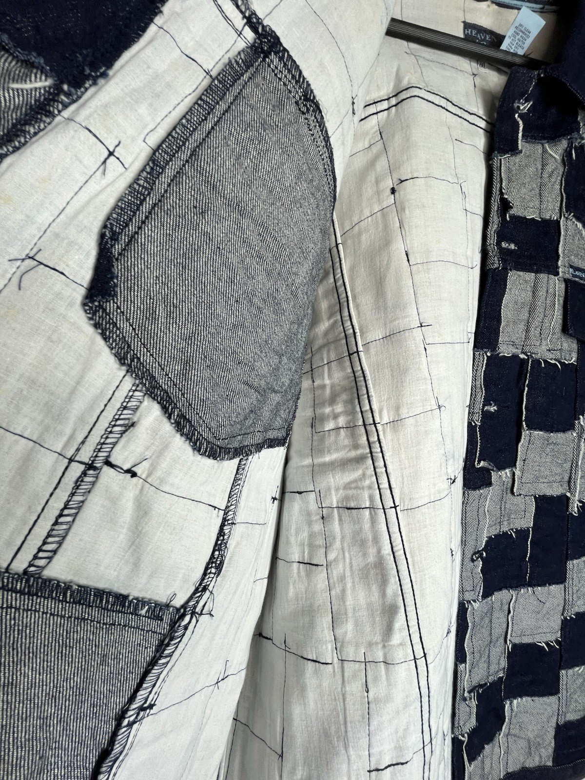 Heaven or Hell Patchwork Denim Jacket Distressed … - image 15