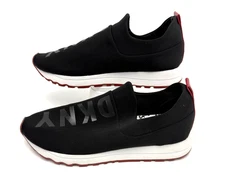 DKNY Jadyn Slip On Sneaker Size 8.5 Women's  Black Lightweight Comfort Red Soles