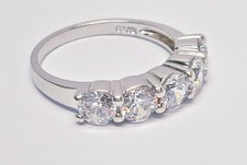 Size I Sterling Silver 925 Ladies Ring CZ clear stones DQCZ stone statement ring