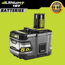 8.0Ah 18V Battery P108 One Plus For RYOBI 18 Volt High Capacity Lithium-Ion NEW