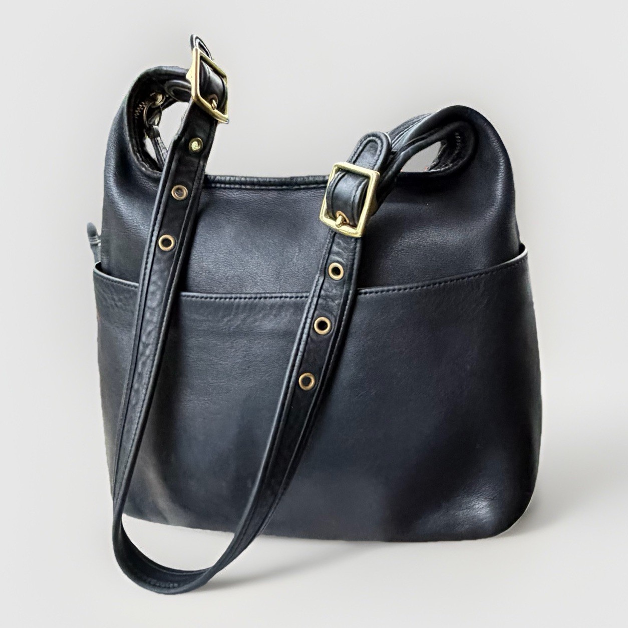 Vintage Coach 9058 Legacy Zip Hobo Black Leather Shoulder Bag USA Made EXCELLENT