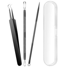 3PCS Pimple Extractor Acne Treatment Tool Professional Stainless Blackhead Co...