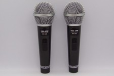 Vocal Star MP-508 Dynamic Microphones With Mono 1/4" XLR Cables Tested/Works