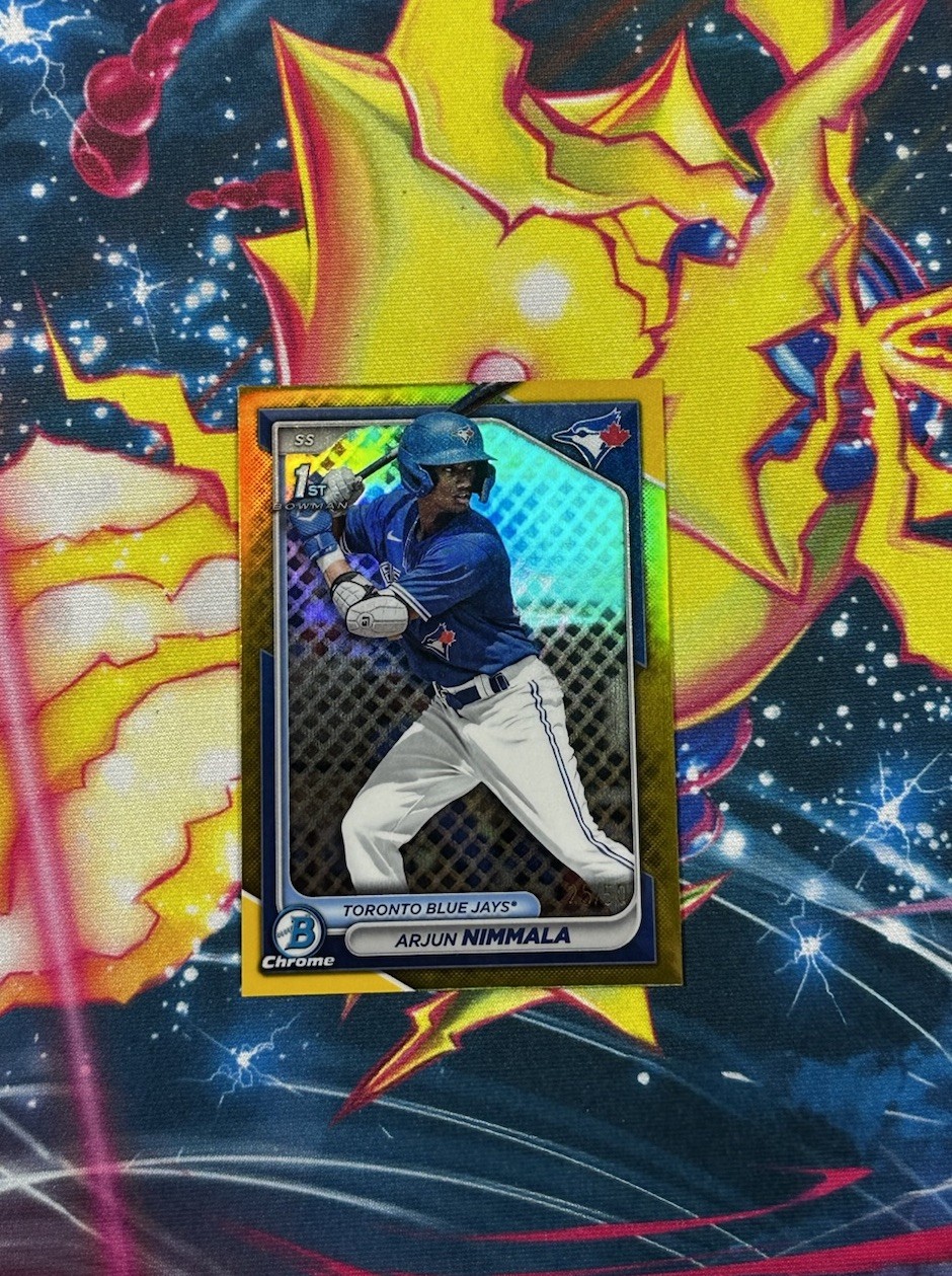 Arjun Nimmala 2024 1st Bowman Chrome Gold /50 Blue Jays