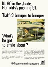 1968 General Motors: Four Seasons Climate Control Vintage Print Ad