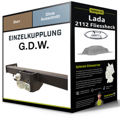 Starre Anhängerkupplung für LADA 2112 Fliessheck 2001-jetzt G.D.W. NEU