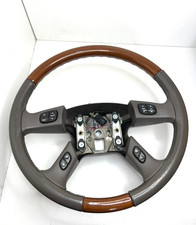 03-06 Escalade Silverado Sierra Tahoe Pewter Black Woodgrain Steering Wheel Oem 03-06 Escalade Silverado Sierra Tahoe Pewter Black Woodgrain Steering Wheel Oem